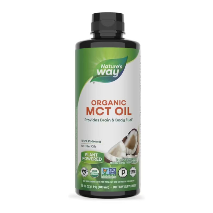 Nature's Way MCT Oil Coconut 100% Organic, Кокосова олія, 480 мл