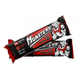 Monsters Strong Max, Протеїновий батончик полуниця, 80г