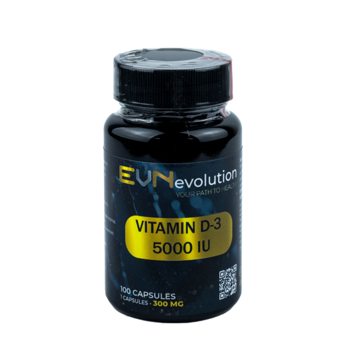 EVN Evolution Vitamin D-3, 5000 IU, Вітамін Д-3, 100 капсул