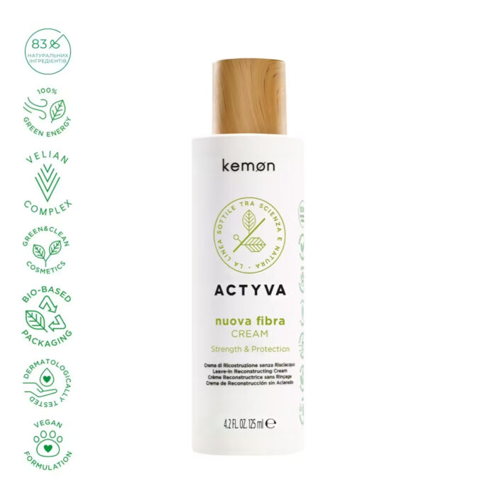 Kemon Actyva Nuova Fibra Cream Крем відновлюючий для захисту волосся, 125 мл