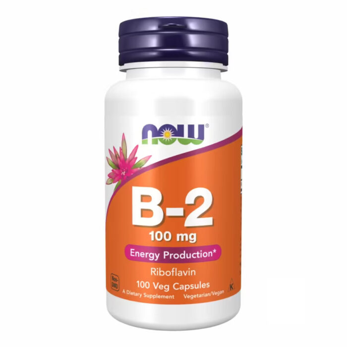 Now Foods Vitamin B-2, Вітамін В-2 (Рибофлавін) 100мг, 100 вег капсул