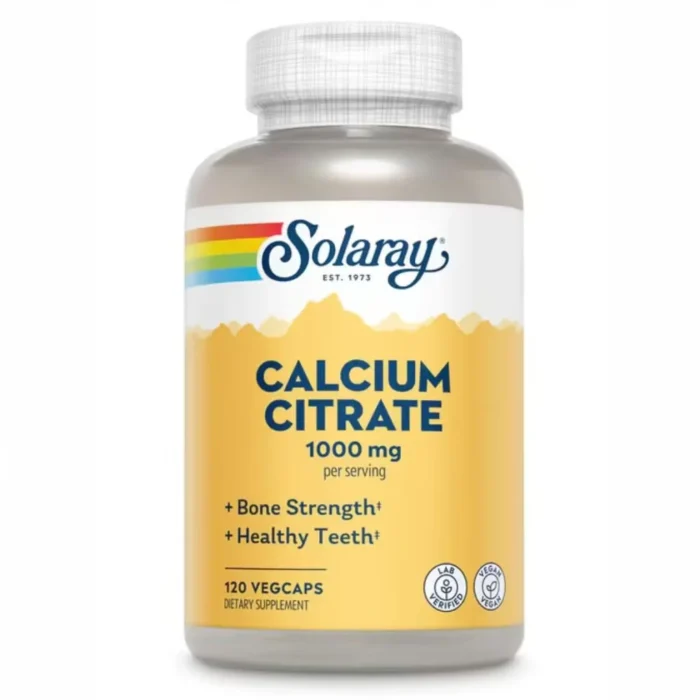 solaray calcium citrate 1000mg Цитрат кальцію 1000 мг, 120 вег капсул