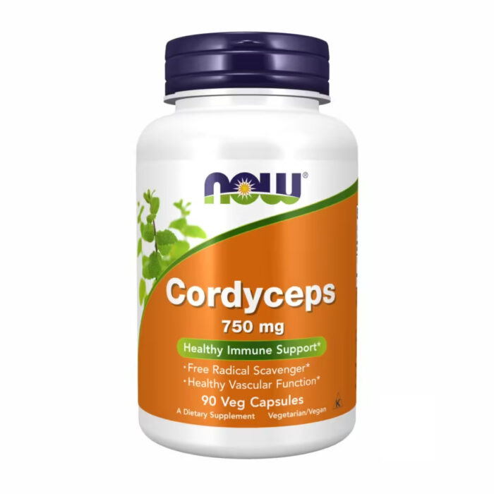 Now Foods Cordyceps 750 mg, Гриби Кордіцепс, 90 вег капсул