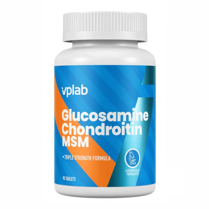 VPLab Glucosamine Chondroitin MSM, Глюкозамін, Хондроїтин і МСМ, 90 таблеток
