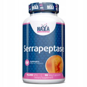 HAYA Serapeptase 40000 SPU, Серрапептаза, 90 вег капсул