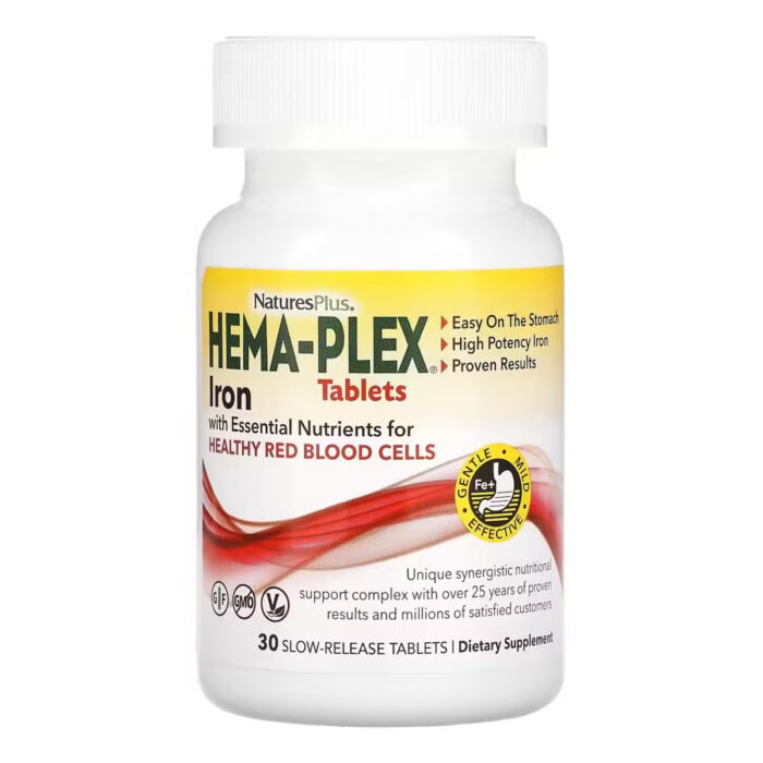 Natures Plus Hema-Plex, Хема Плекс, 30 таблеток