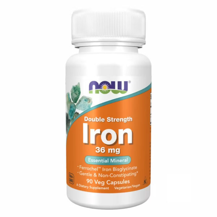 Now Foods Iron Ferrochel, Мінерали, 36 мг, 90 вег капсул