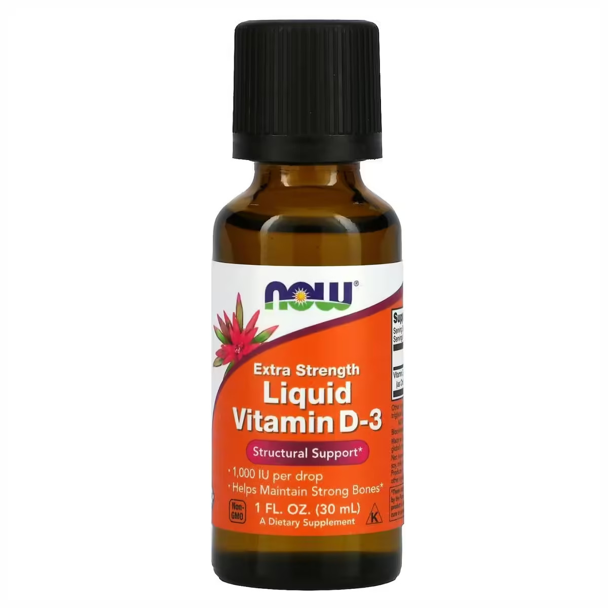 Liquid-Vitamin-D-3-30ml-_1fl-oz_-jpeg Now Foods Liquid Vitamin D-3 Рідкий Вітамін Д-3 посиленої дії, 30 мл