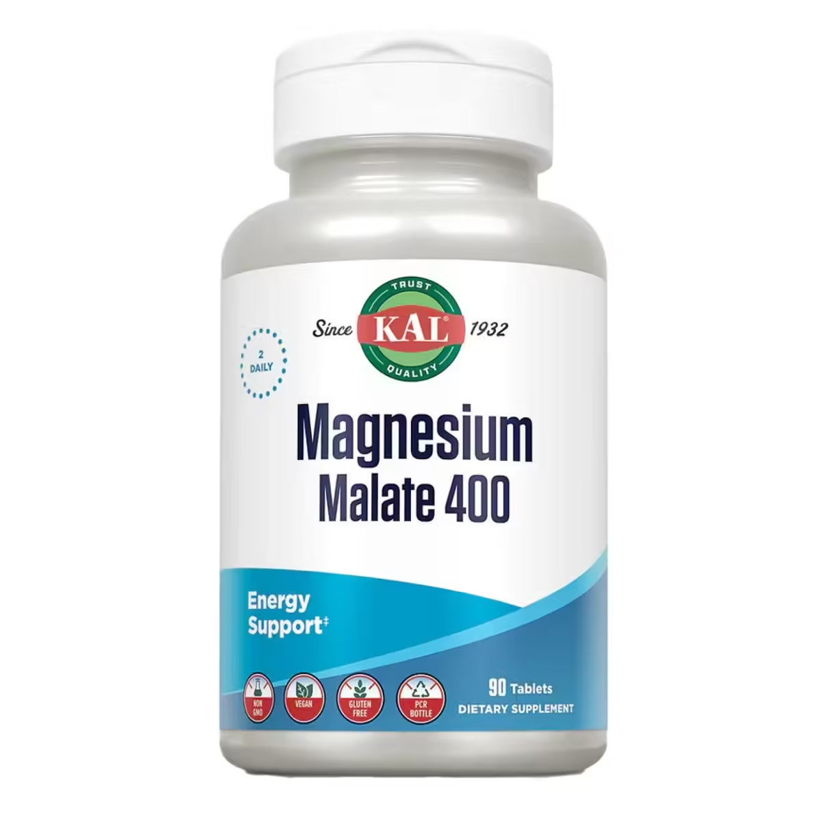 Magnesium-Malate-400mg-90-tabs-jpeg KAL Magnesium Malate 400mg Магній малат 400 мг, 90 таблеток