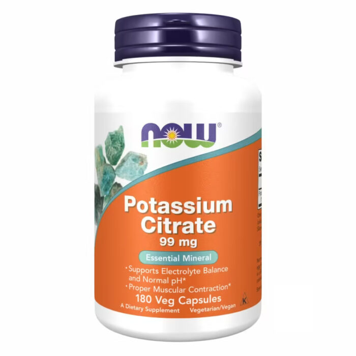 Now Foods Potassium Citrate, Цитрат калію, 180 вег капсул