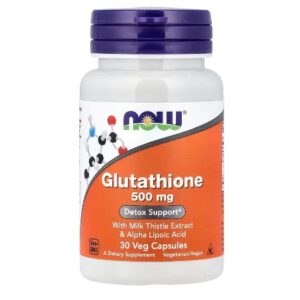 Now Foods, Glutathione 500 mg, Глутатіон 500 мг, 30 вег капсул