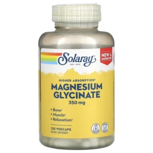 Solaray Magnesium Glycinate 350 mg Магній гліцинат, 120 вег капсул