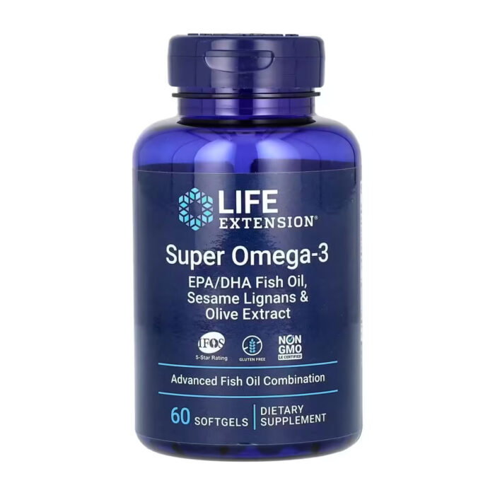 Life Extension Super Omega-3 EPA/DHA Fish Oil Sesame Lignans & Olive Extract Супер Омега 3, в капсулах