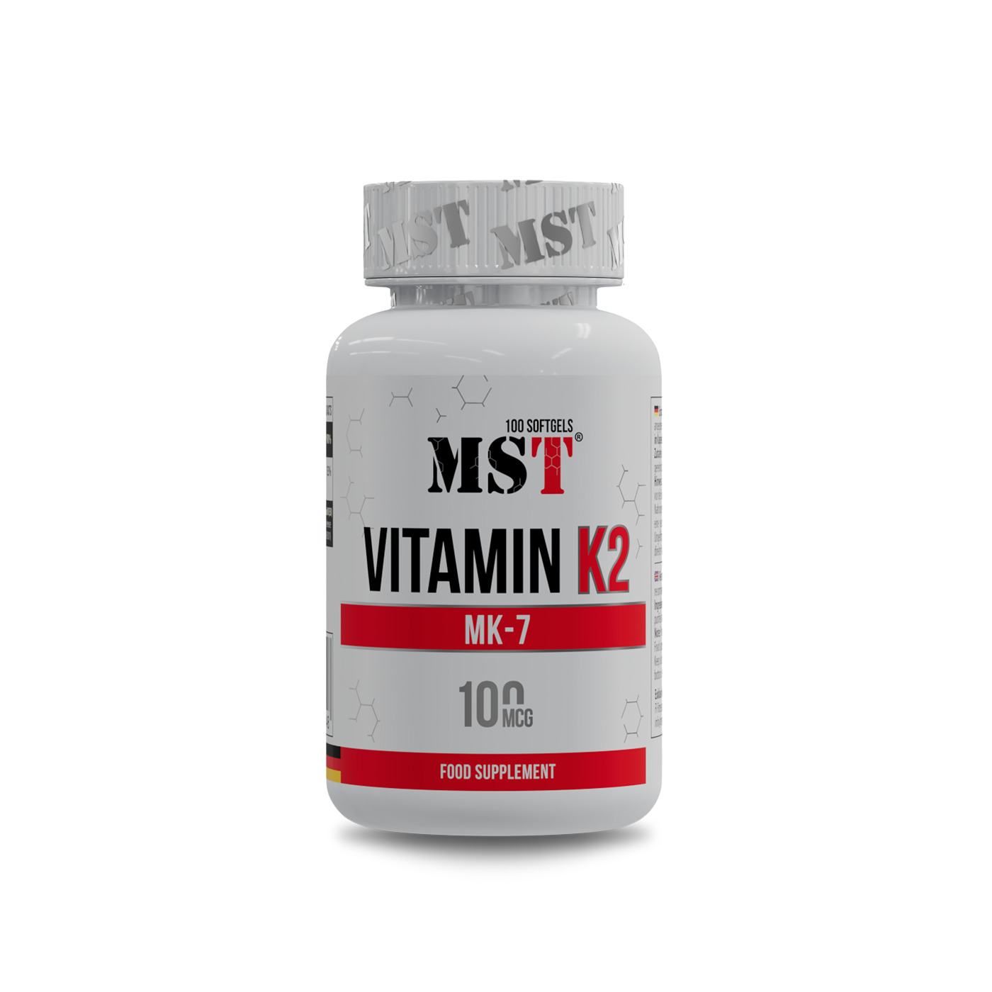 MST Vitamin K2 MK-7, Вітамін К2, 100 капсул