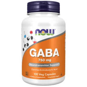 Now Foods GABA Гамма-аміномасляна кислота 750 мг, 100 вег капсул