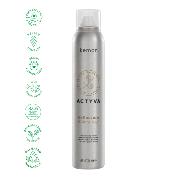 Kemon Actyva Bellessere Hairspray Лак для волосся середньої фіксації, 200 мл