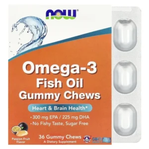 Now Foods Omega-3 Fish Oil Gummy Chews, Омега-3 Риб'ячий жир, 36 жувальних цукерок