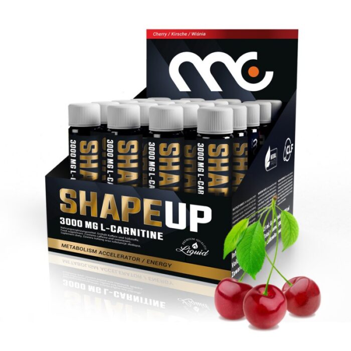 Muscle Clinic ShapeUp 3000 mg L-carnitine, Л-карнітин, смак вишня, 20 ампул