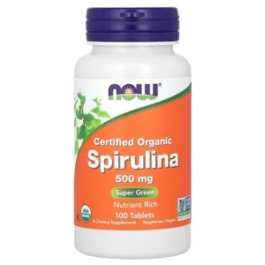 Now Foods Spirulina, Спіруліна 500 мг, 100 таблеток