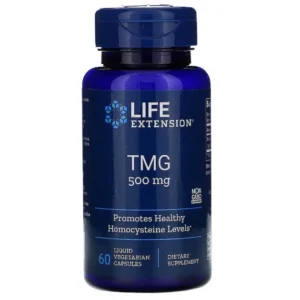 Life Extension TMG - 500mg, Триметилгліцин, 500 мг, 60 вег капсул