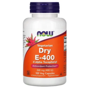 Now Foods Dry E-400, Сухий вітамін E-400, 100 вег капсул