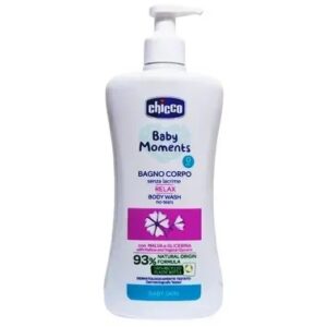 Гель для купання "Без сліз" з екстрактом мальви та гліцерином Chicco Baby Moments Relax Body Wash, 500ml
