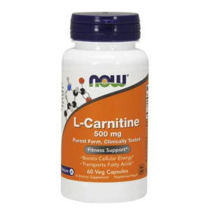 Now Foods L-Carnitine 500 mg, Л-карнітин 500 мг, 60 вег капсул