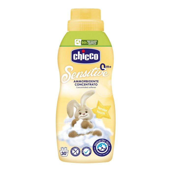 Пом'якшувач тканин Chicco Sensitive Tender touch для делікатного догляду за дитячим одягом та білизною від самого народження, 750 мл