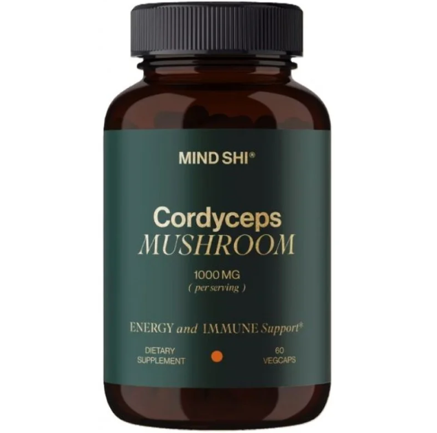 Mind Shi Cordyceps Mushroom, Кордіцепс (гриб), 1000 мг, 60 вег капсул