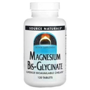 Source Naturals Magnesium Bis-Glycinate, Магній бісгліцинат, в таблетках