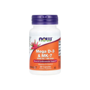 Now Foods Mega D-3 & MK-7, Вітамін D3 і МК-7,  60 капсул