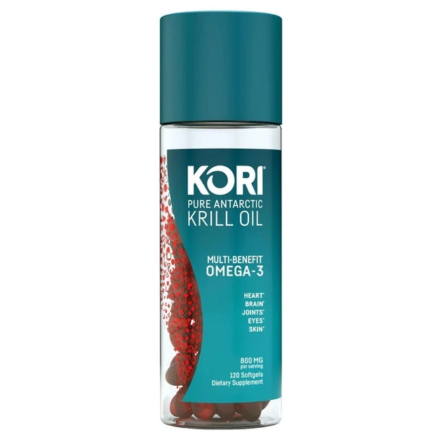 Kori Pure Antarctic Krill Oil Multi-Benefit Omega-3 (600mg), Олія криля, 60 капсул - Зображення 2