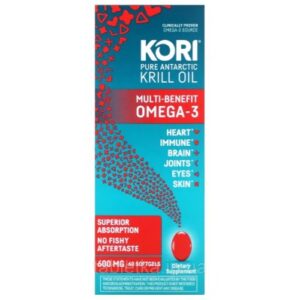 Kori Pure Antarctic Krill Oil Multi-Benefit Omega-3 (600mg), Олія криля, 60 капсул