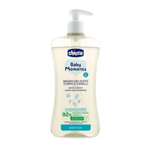 Гель-шампунь для тіла і волосся без сліз, з екстрактом вівса, Chicco Baby Moments, 500 мл