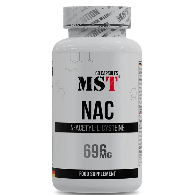 mst nac Ацетилцистеїн, 696 мг, 60 капсул